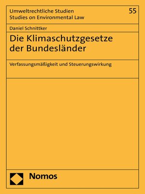cover image of Die Klimaschutzgesetze der Bundesländer